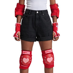 Impala Protective Knee & Elbow Set - Red Hearts