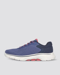 Skechers Womens Go Walk 7 - Cosmic Waves - Navy/Coral