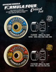 Spitfire Wheels F499 Formula Four Conical 54mm Chrome Venom