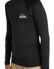 Quiksilver Everyday 8-16 Solid UPF50 Youth LS Rashie - Black