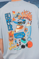 Huffer Block Tee 220/Sauced - Y2K Blue