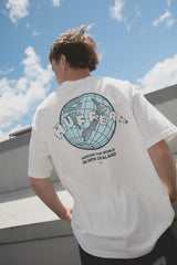 Huffer Block Tee Flight Plan - Chalk