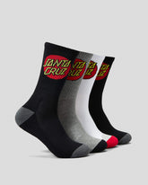 Santa Cruz Classic Dot 4 Pack Crew Socks - Multi