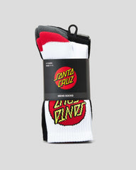 Santa Cruz Classic Dot 4 Pack Crew Socks - Multi