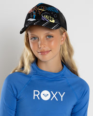 Roxy Girls 8-16 Honey Coconut Trucker Cap - Anthracite Active
