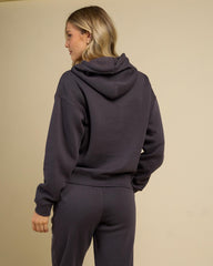 Roxy Perfect Place Hoodie Brushed Jumper - Phantom