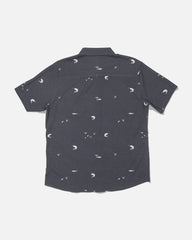 Salty Crew Flagship UV Button UP SS Shirt - Dark Grey