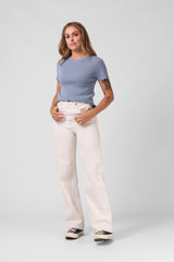 RPM Knitted SS top - Dusty Blue