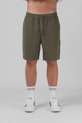 RPM Linen Short - Dark Olive