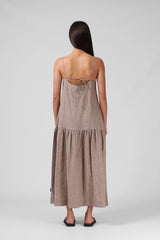 RPM Lily Dress - Taupe Stripe