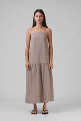 RPM Lily Dress - Taupe Stripe