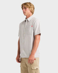 Quiksilver Testament Short Sleeve Shirt - Grey Violet