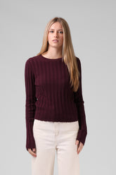 RPM Wide Knit LS - Plum
