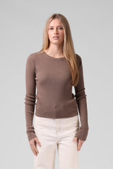 RPM Knitted LS Top - Taupe