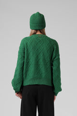 RPM Cable Knit Jumper - Green