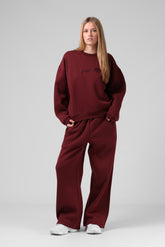 RPM Wide Leg Track Pant - Red Wine