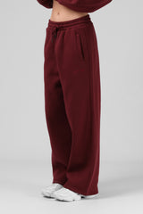 RPM Wide Leg Track Pant - Red Wine