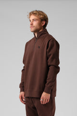 RPM Track 1/4 Zip Sweater - Brunette Brown