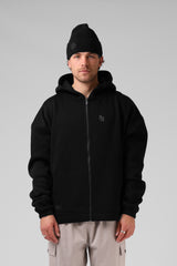 RPM Laxed Zip Thru Hood - Black