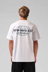 RPM Mens World Wide Tee - White Marl