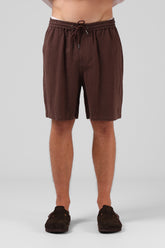 RPM Mens Linen Short - Chocolate