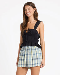 Roxy Malia Sunset Mist Top - Black