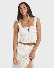 Roxy Sol Sunset Mist Top - Egret