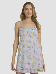 Roxy Wildflower Mini Dress - Misty Blue
