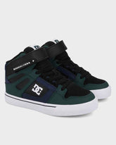DC Youth Pure High Top EV - Green/Navy/Black