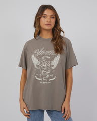 All About Eve Viper Oversized Tee - Charcoal