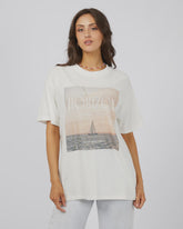 All About Eve Horizon Oversized Tee - Vintage White