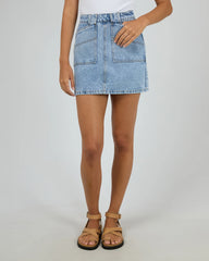 All About Eve Becca Denim Skirt - Light Blue