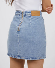 All About Eve Becca Denim Skirt - Light Blue