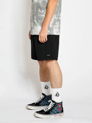 Volcom Stones Hybrid Elasticated Waist Short 18" - Black