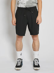 Volcom Stones Hybrid Elasticated Waist Short 18" - Black