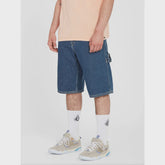 Volcom Labored Denim Utility Short - Indigo Ridge Wash
