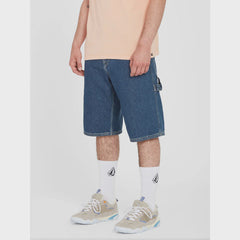 Volcom Labored Denim Utility Short - Indigo Ridge Wash