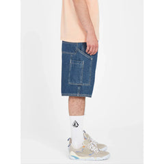 Volcom Labored Denim Utility Short - Indigo Ridge Wash