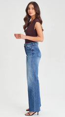 Junkfood Alanis Wide Leg Jean - Denim Blue