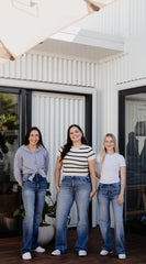 Junkfood Alanis Wide Leg Jean - Denim Blue