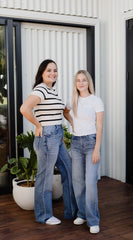 Junkfood Alanis Wide Leg Jean - Denim Blue