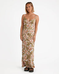 Volcom Psychonic Slippy Dress - Light Army