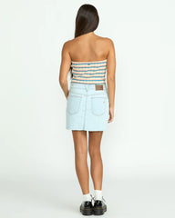 Volcom Dropping In Denim Skirt - Cruzer Blue