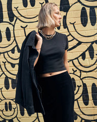 Volcom Volcomstone Tight Crop Tee - Black