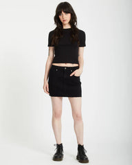 Volcom Volcomstone Tight Crop Tee - Black