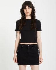 Volcom Volcomstone Tight Crop Tee - Black