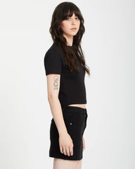 Volcom Volcomstone Tight Crop Tee - Black