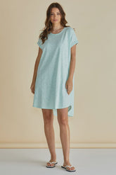 Betty Basics Maxine T-Shirt Dress - Green Stripe