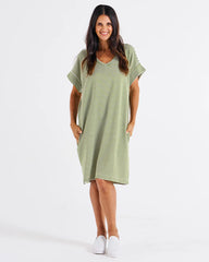 Betty Basics Elise V-Neck Rib Dress
