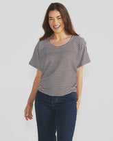 Betty Basics Maui Tee - Nutmeg Stripe